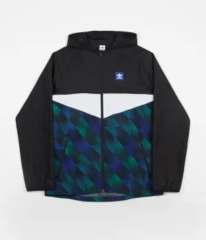 Adidas Towning Jacket - Black / White / Active Blue / Active Green