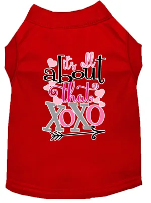 All About That Xoxo Screen Print Dog Shirt Red Xxxl