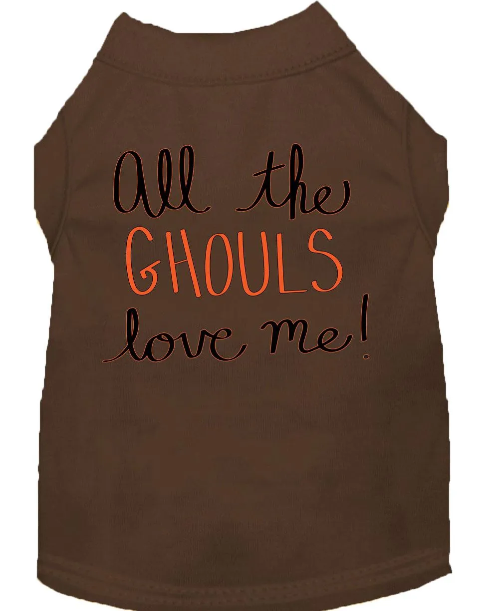 All The Ghouls Screen Print Dog Shirt Brown Xxxl (20)