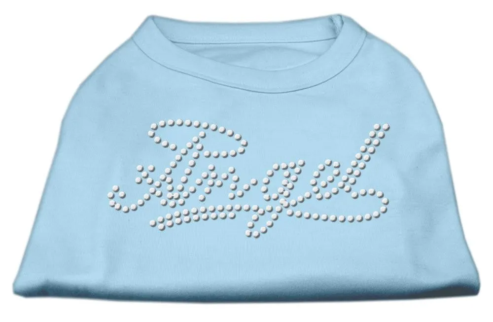 Angel Rhinestud Shirt Baby Blue XS (8)