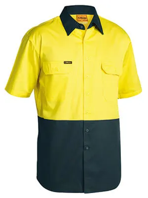 Bisley Hi Vis Cool Lightweight Drill Shirt - Short Sleeve (BS1895)