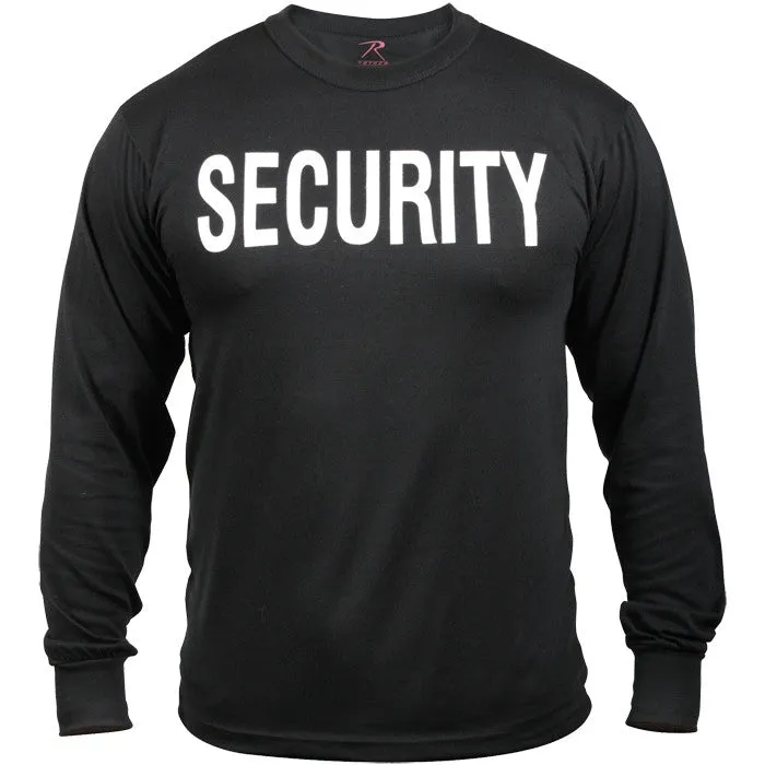 Black - SECURITY Double Sided Long Sleeve T-Shirt