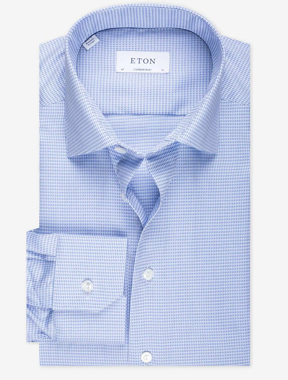 Blue Puppytooth Contemporary Shirt