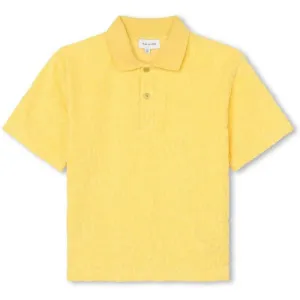 Boys Yellow Short Sleeve Towelling Polo