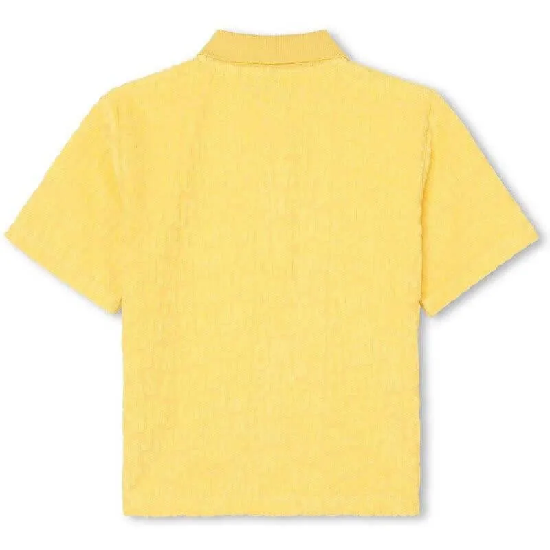 Boys Yellow Short Sleeve Towelling Polo