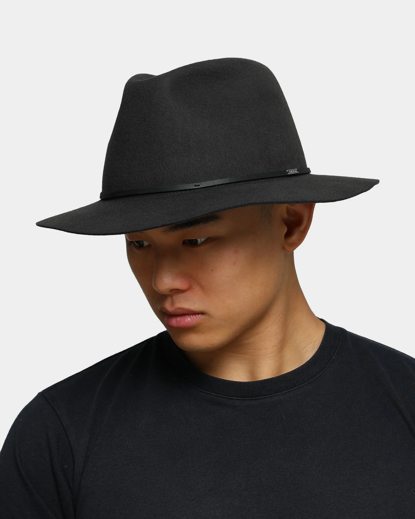 Brixton Wesley Packable Fedora Washed Black