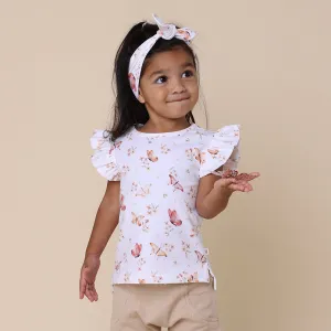 Butterfly Organic T-Shirt with Frill