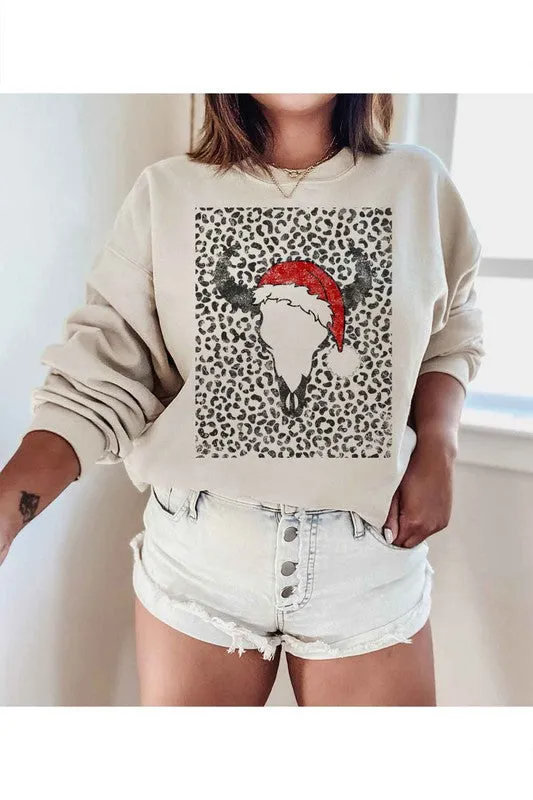 Cattle Christmas Graphic Sweatshirt