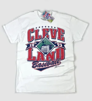 Cleveland Baseball Retro White T shirt