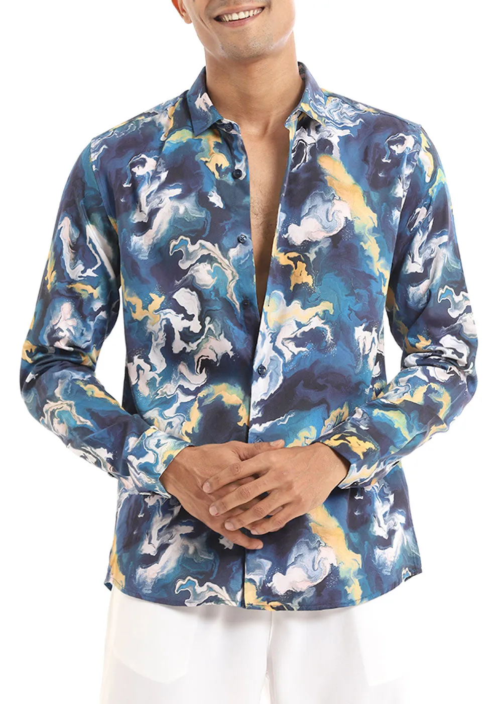 Contemporary Marble Printed Shirt