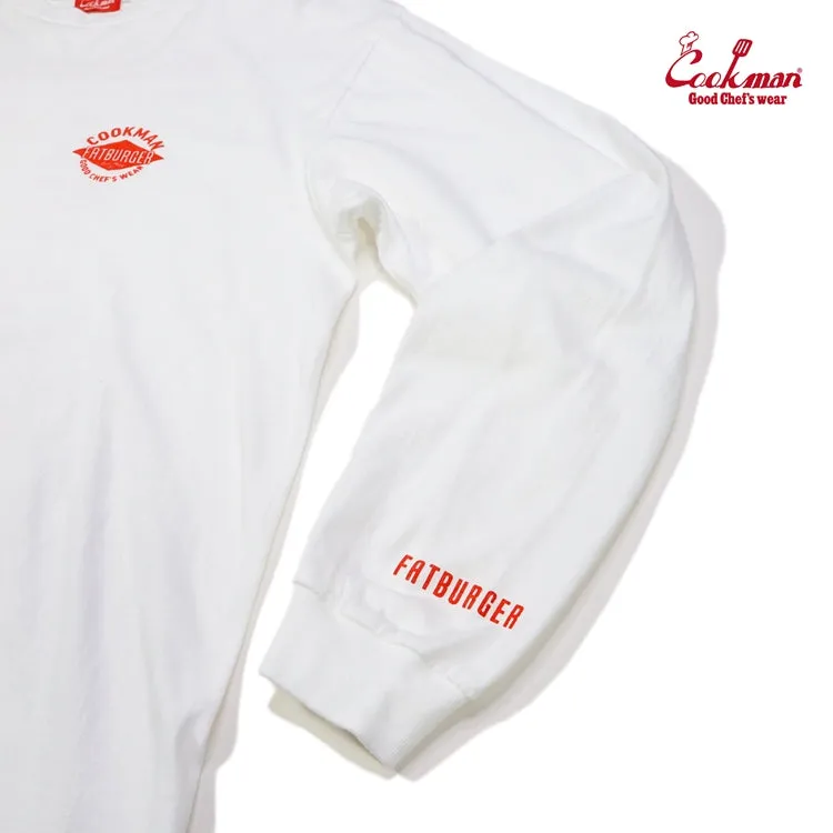 Cookman Washed Long Sleeve Tees - FAT Topping Menu : White