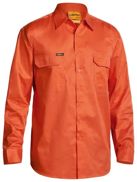 Cool Lightweight Hi Vis Drill Shirt Long Sleeve - BS6894