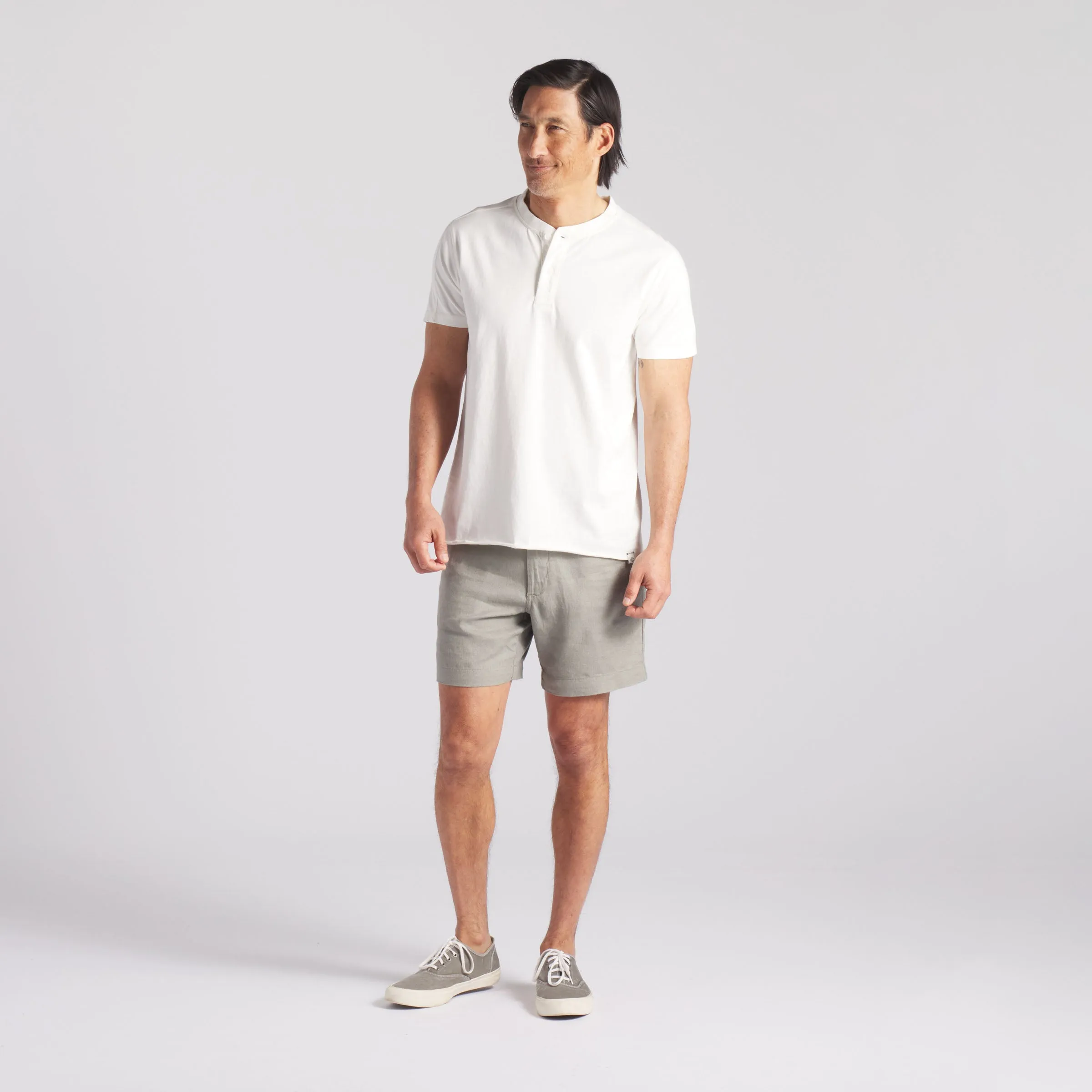 Cooper Short Sleeve Henley - Oatmeal