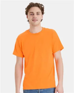 Custom Embroidered - Hanes - Ecosmart™ T-Shirt - Safety Orange - 5170