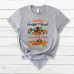 Customized Grandma Little Pumpkins Kids Name, Autumn T-Shirt, Halloween T-Shirt