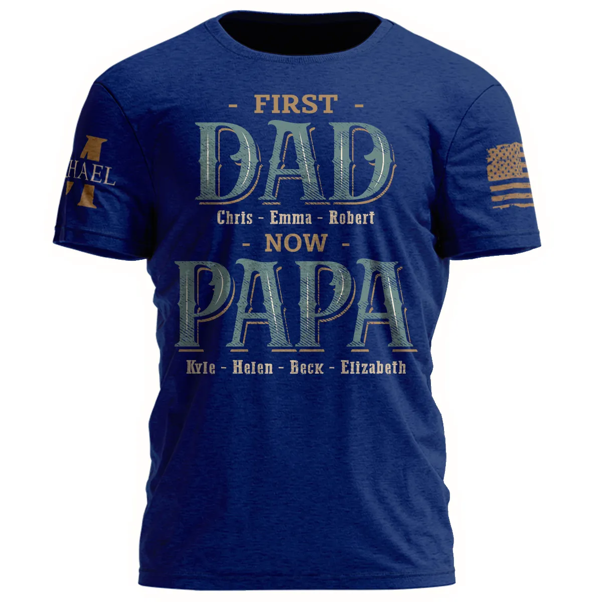 Customized Nickname And Grandkids First Dad Now Grandpa T-shirt, Father Day Shirt Gift