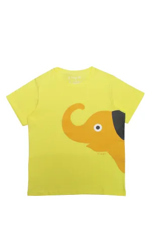 ELEPH T-SHIRT NECK SIDE : Light Yellow/Yellow