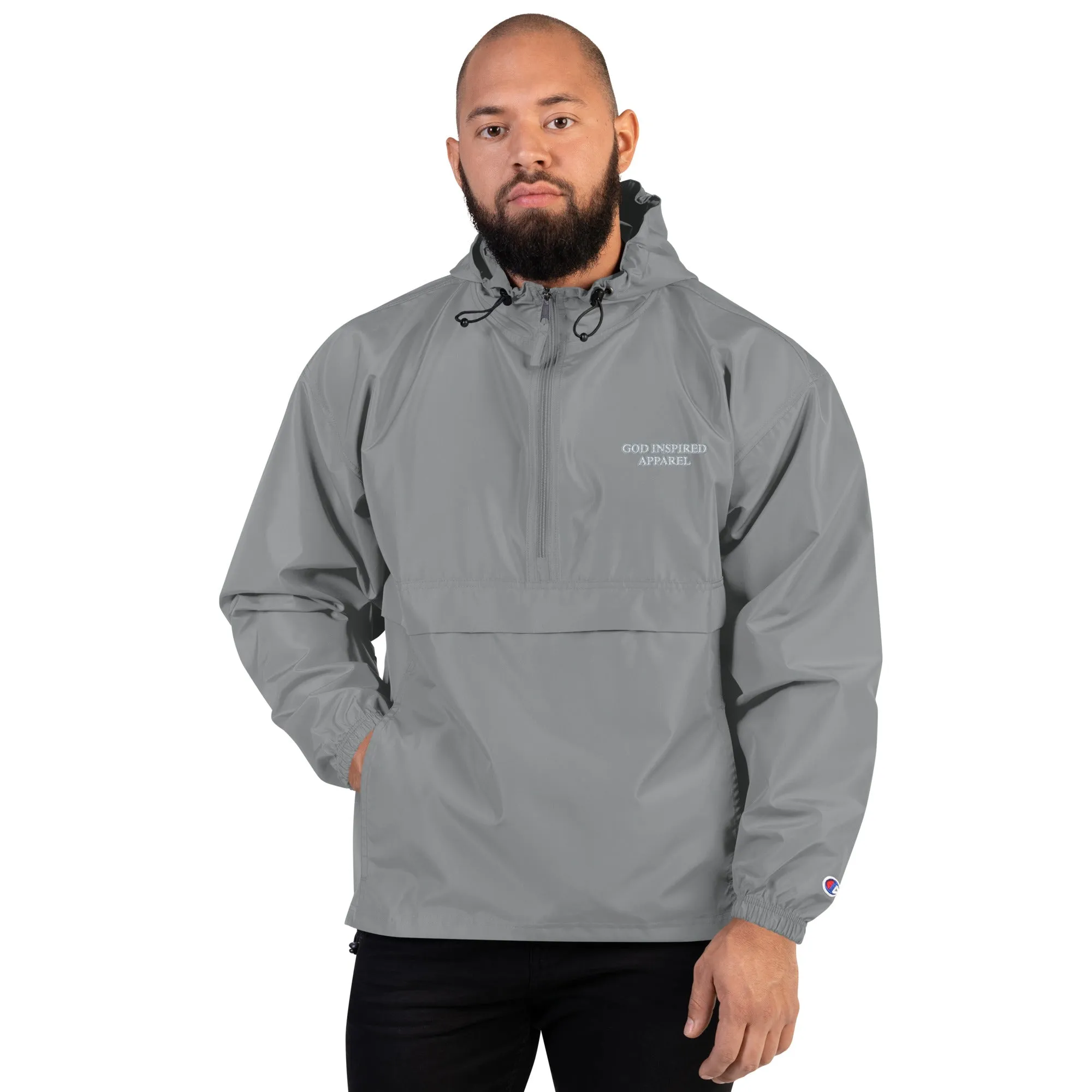 God Inspired Apparel Embroidered Champion Unisex Packable Jacket