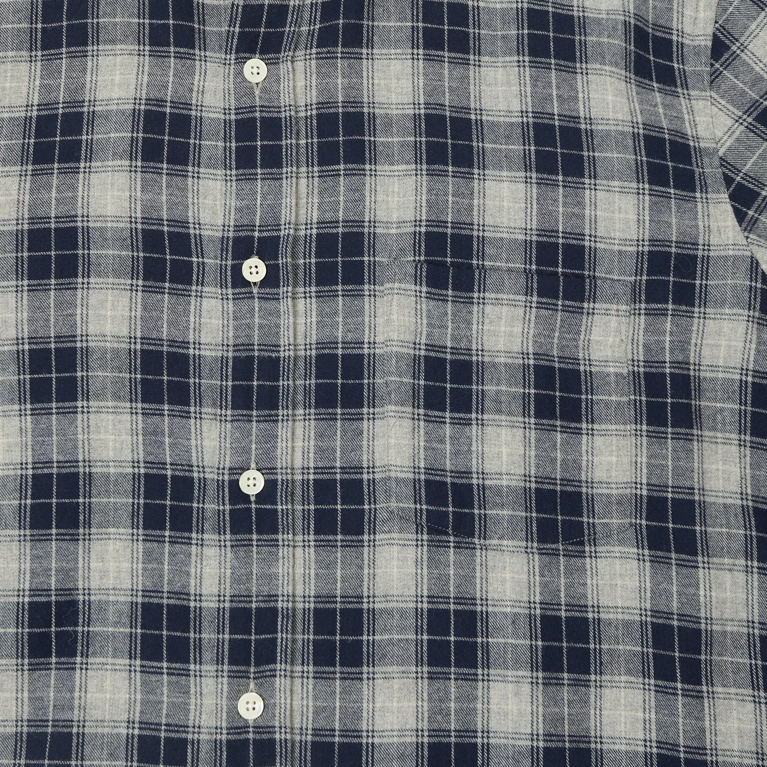 Hartford 'Paul' Check Flannel Shirt - Navy/Grey