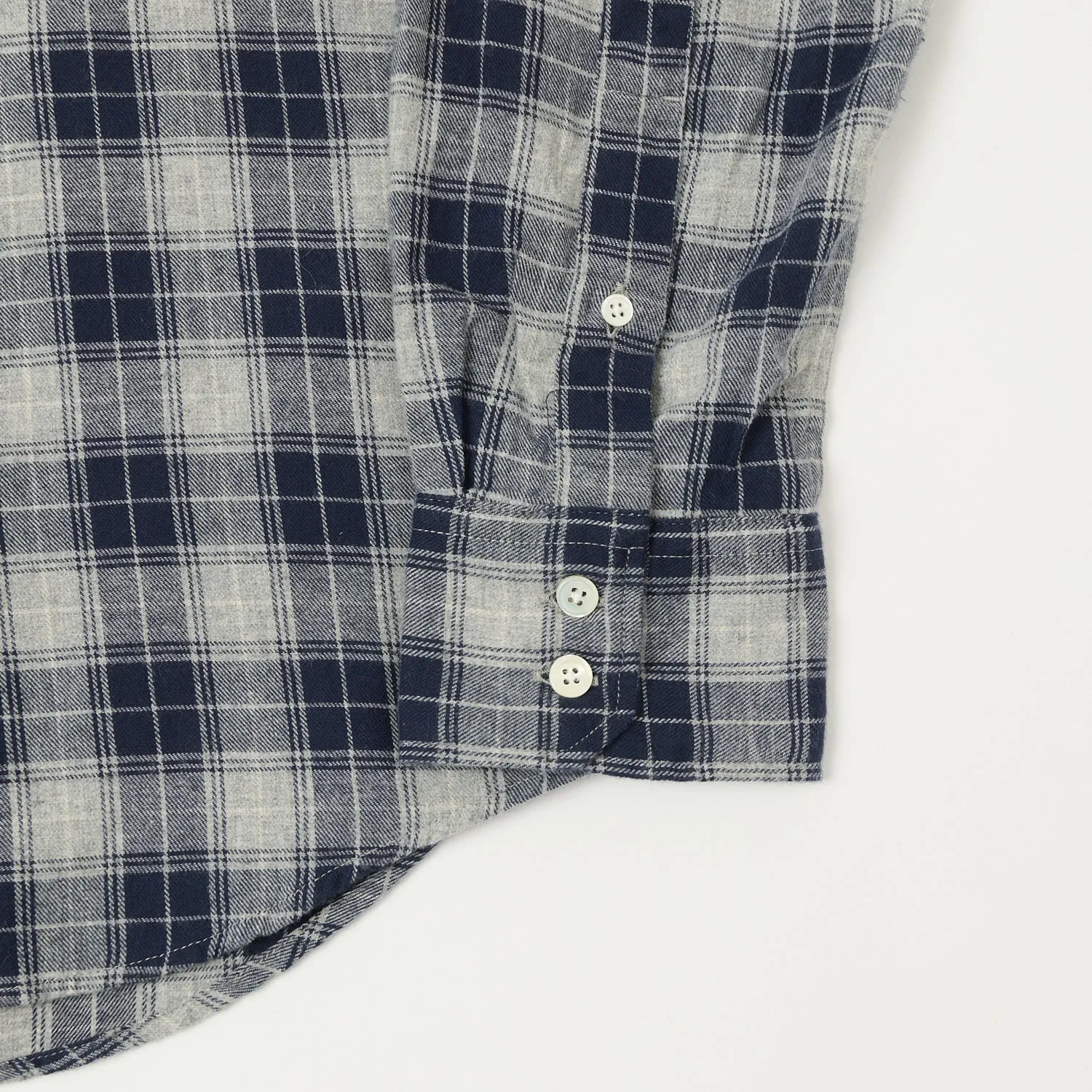 Hartford 'Paul' Check Flannel Shirt - Navy/Grey