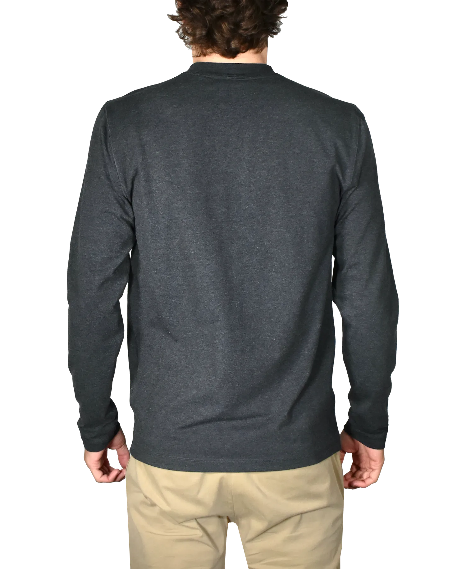 Heathered Stretch Jersey Henley