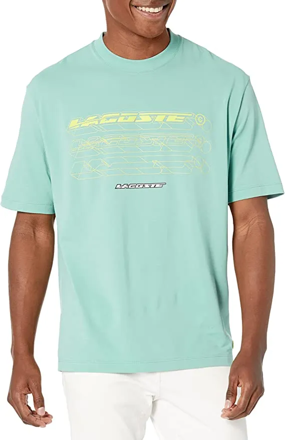 Lacoste Men's Short Sleeve Relaxed Fit Pique Graphic T-Shirt