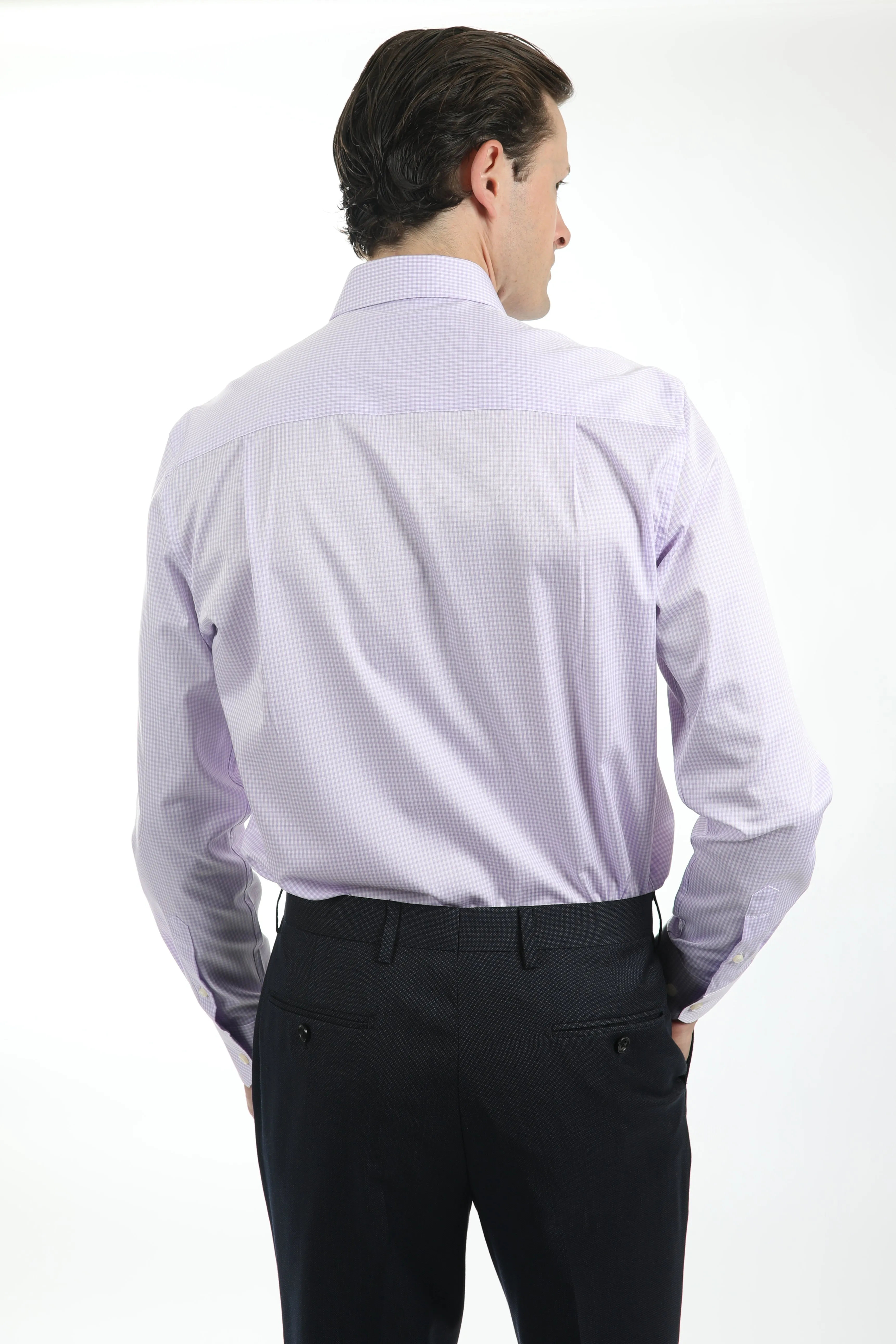 Lilac Check Shirt (Contemporary Fit)