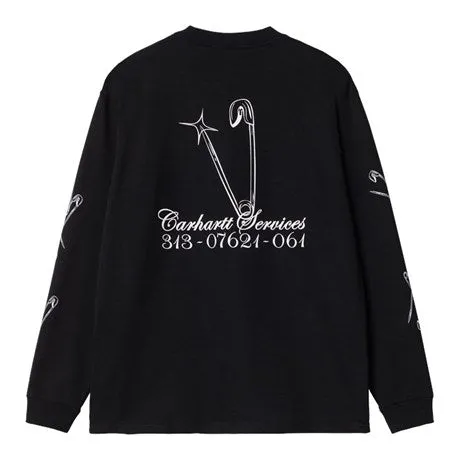 L/S SAFETY PIN T-SHIRT / CARHARTT WIP / BLACK