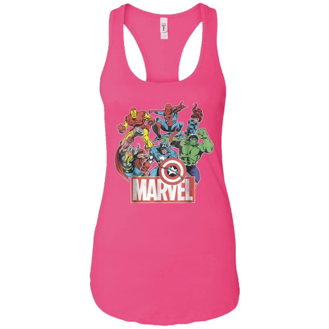 Marvel Avengers Team Retro Comic Vintage Graphic Women Tank Top