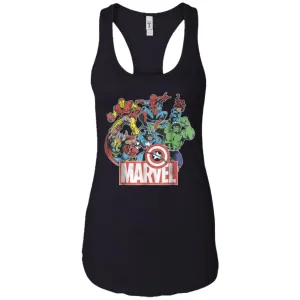 Marvel Avengers Team Retro Comic Vintage Graphic Women Tank Top