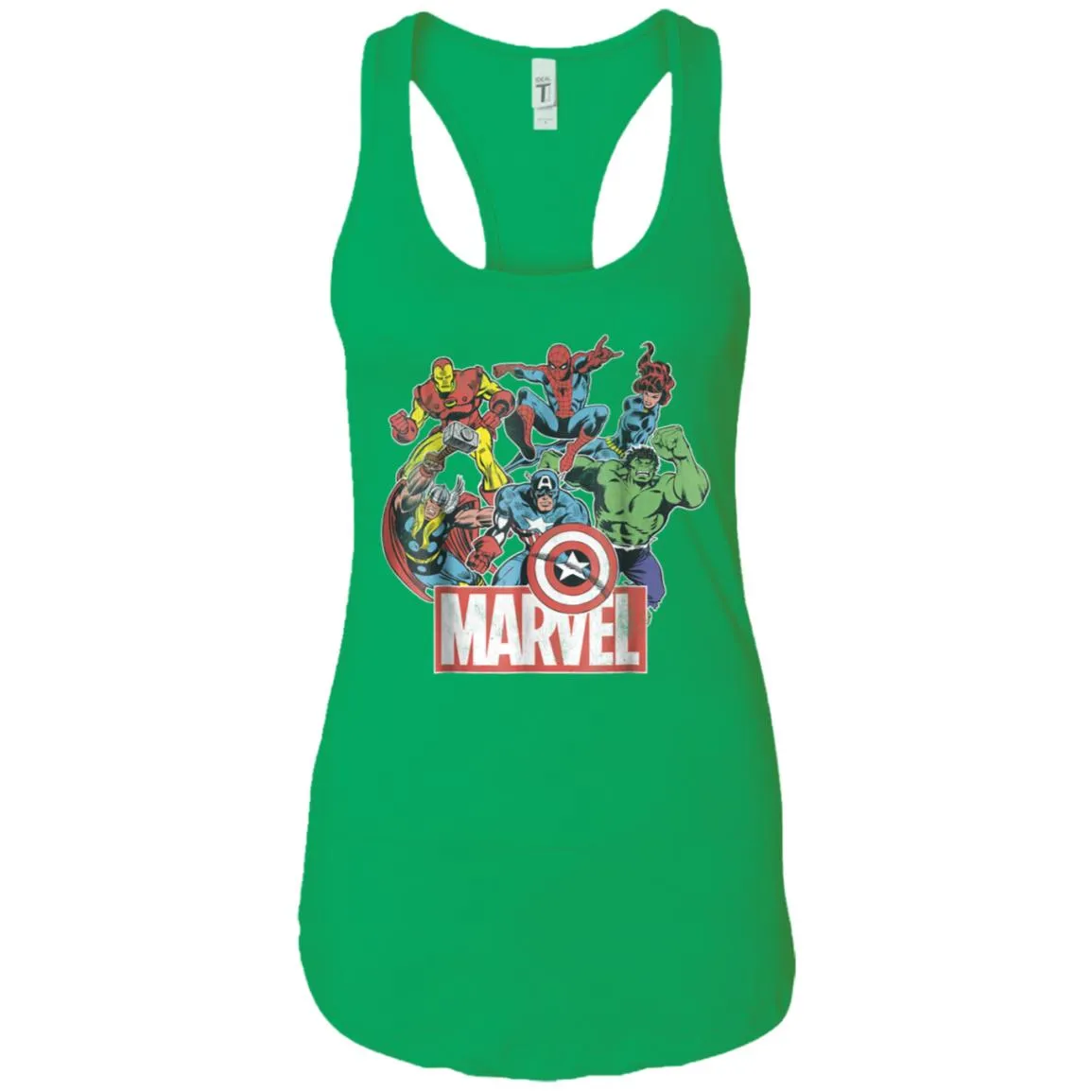 Marvel Avengers Team Retro Comic Vintage Graphic Women Tank Top