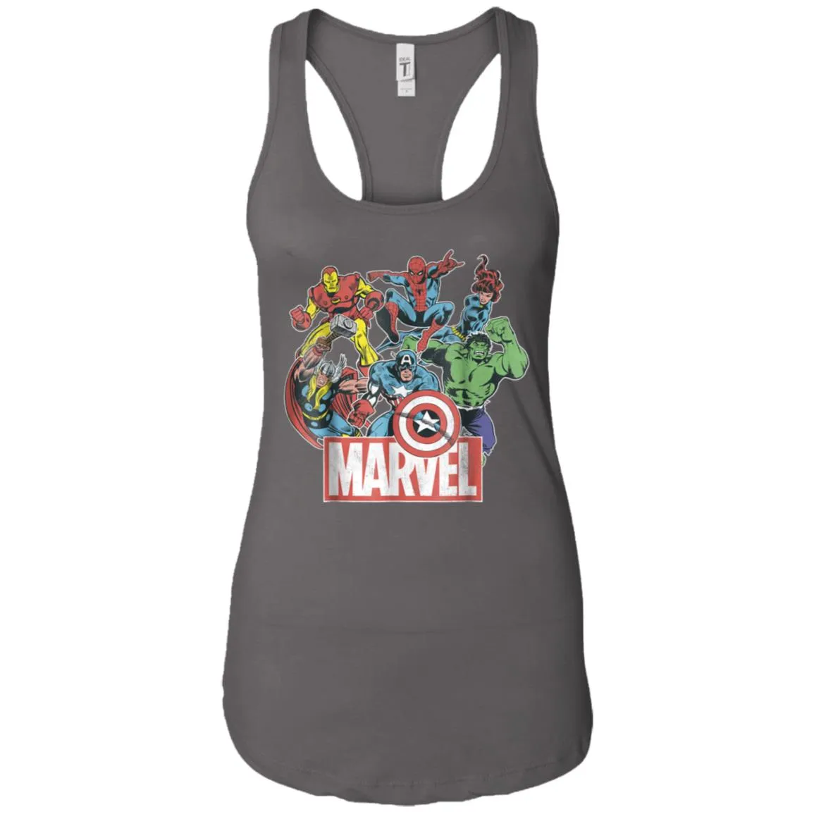 Marvel Avengers Team Retro Comic Vintage Graphic Women Tank Top