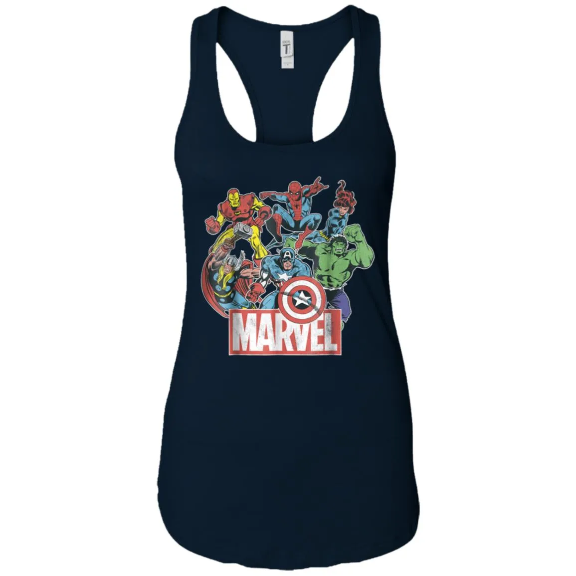 Marvel Avengers Team Retro Comic Vintage Graphic Women Tank Top