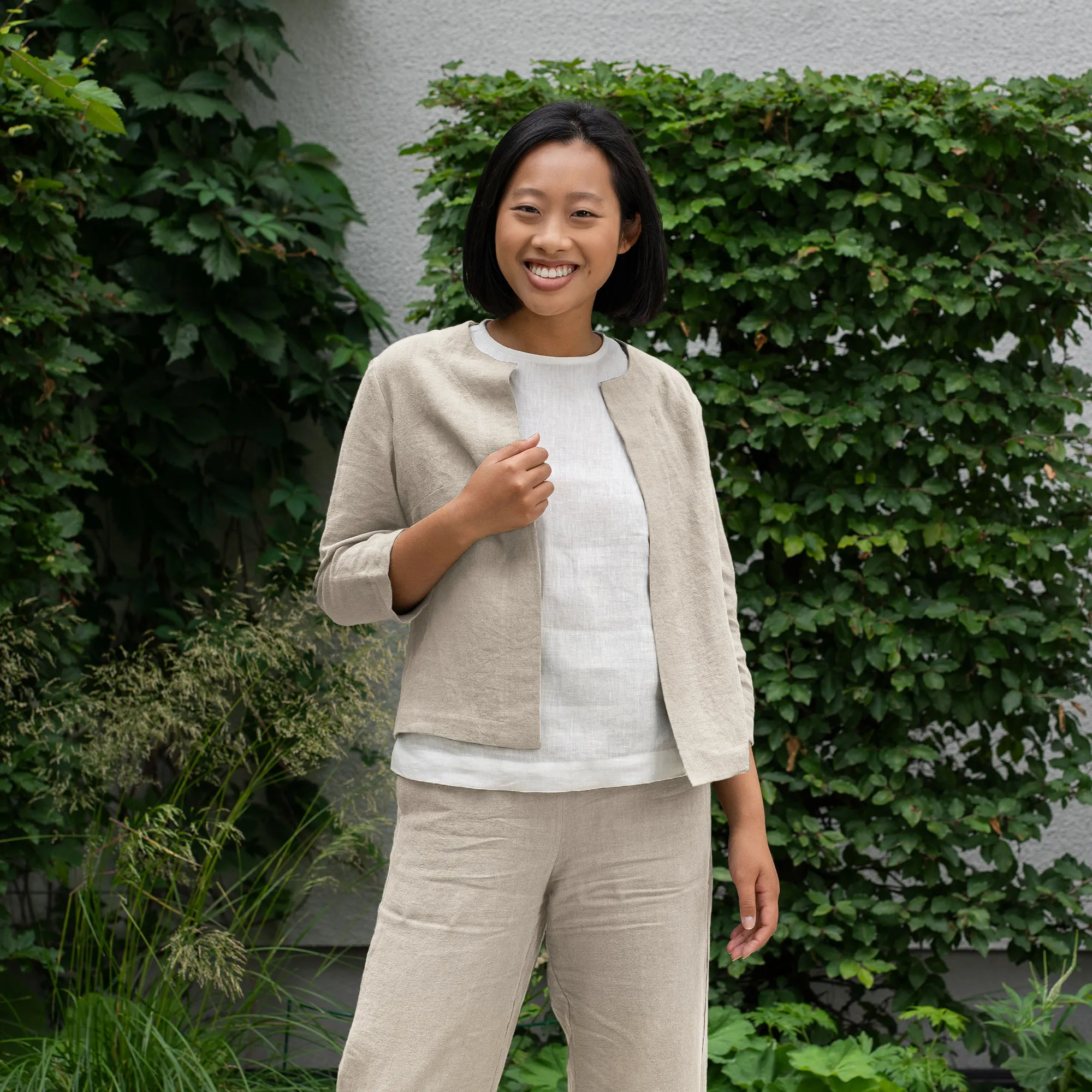 MENIQUE 100% Linen Jacket Eden