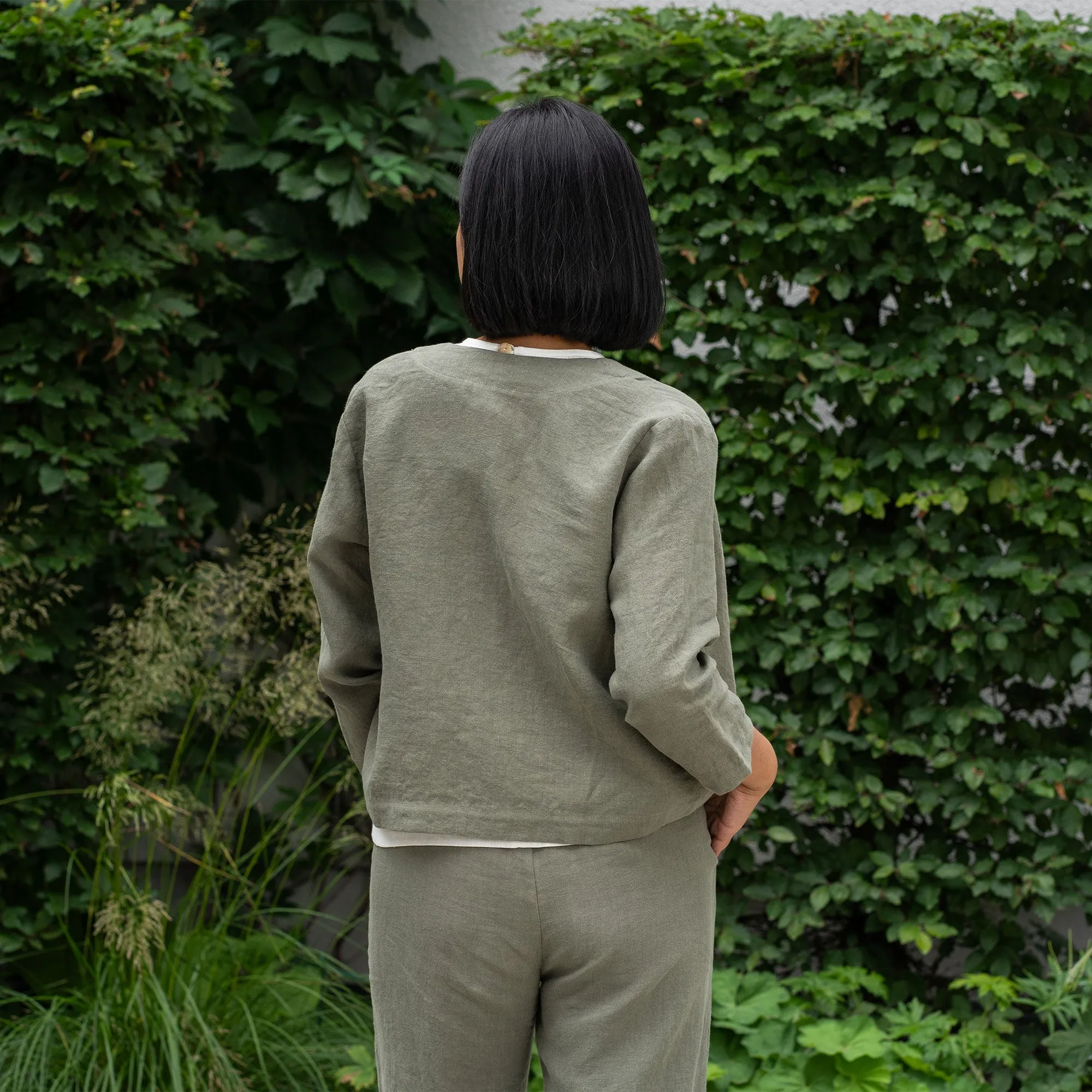 MENIQUE 100% Linen Jacket Eden