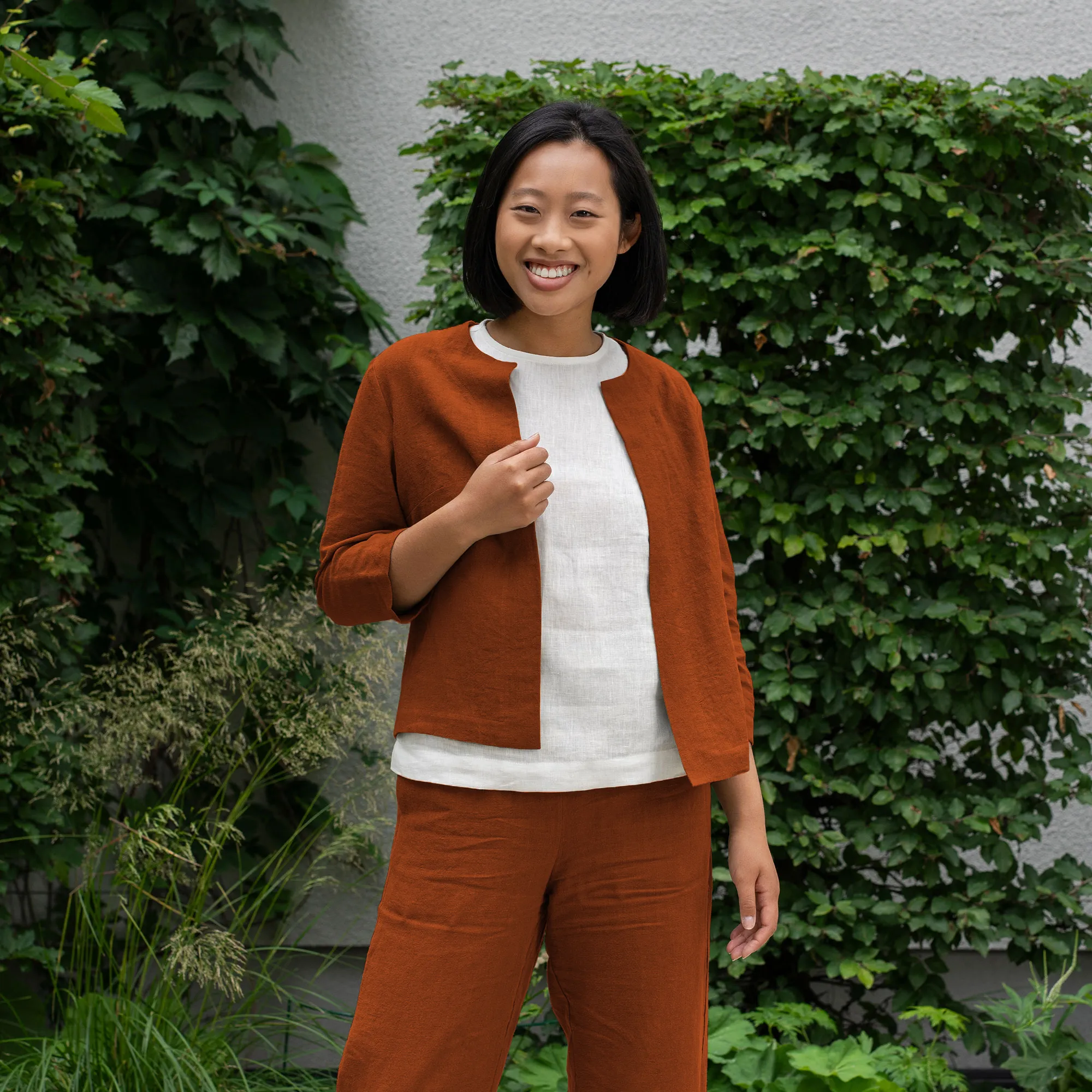 MENIQUE 100% Linen Jacket Eden