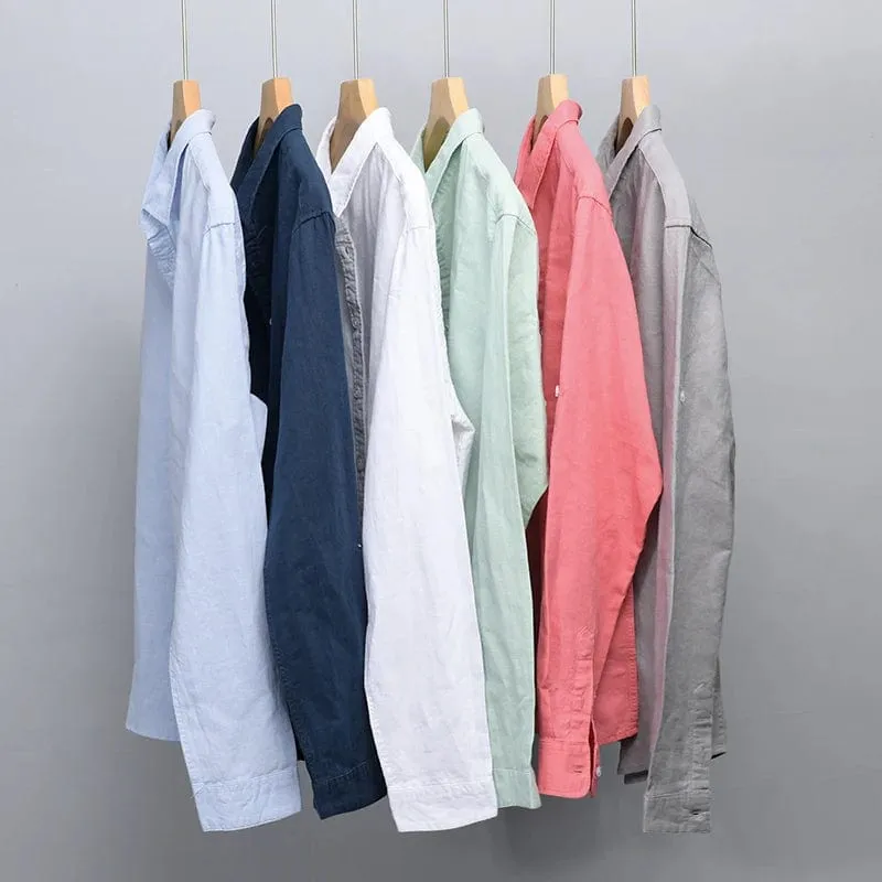 Men's Long Sleeve Linen Shirts | Casual Fashion Comfortable Tops | Variety of Colors