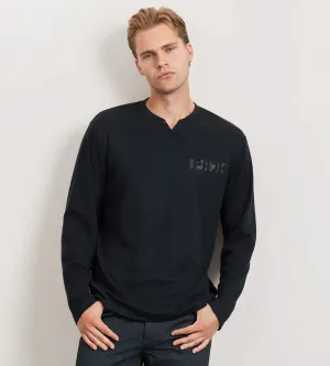 Modern Fit Long Sleeve Ribbed Henley