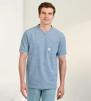 Modern Fit Short Sleeve Space Dye Henley