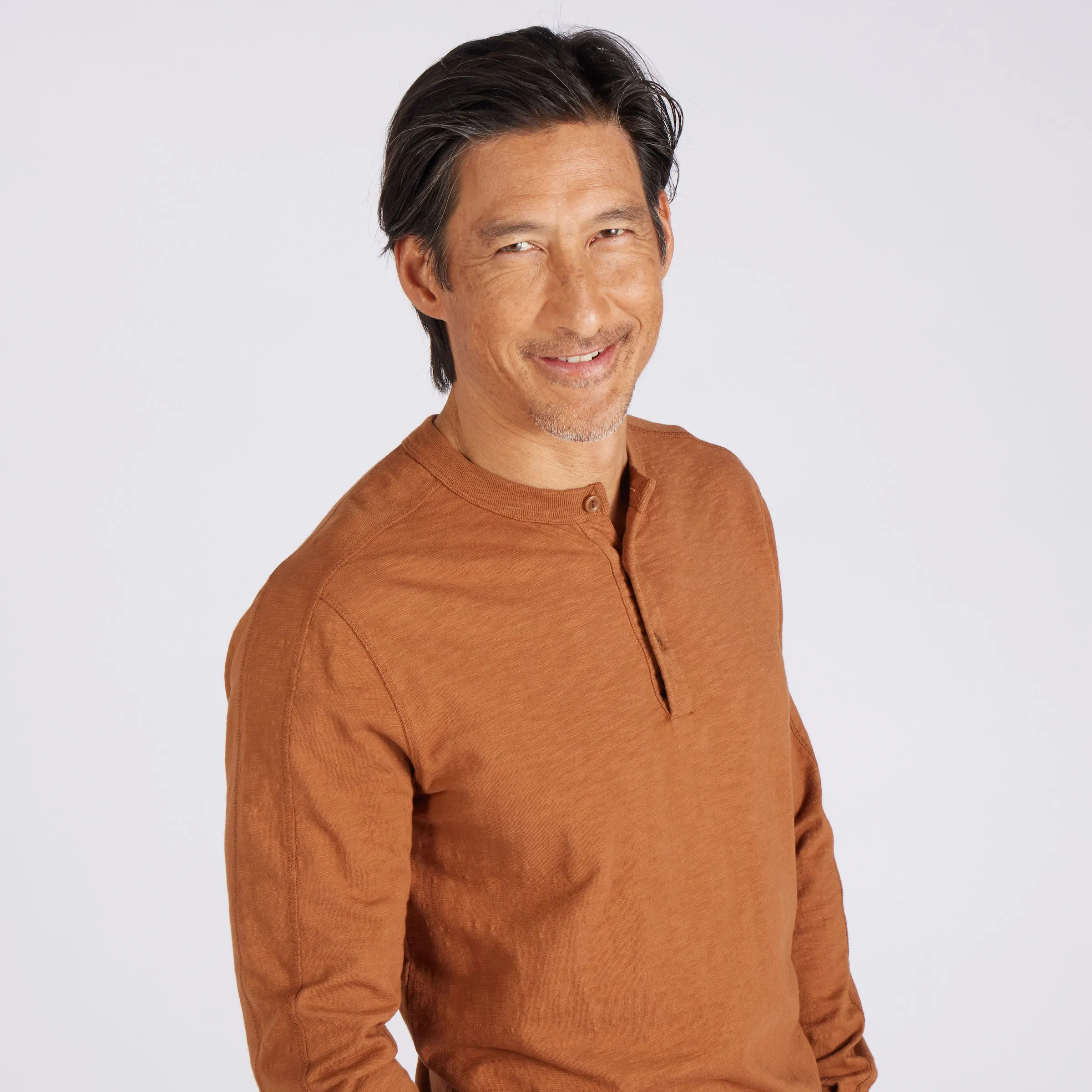 New Cooper Garment Dyed Henley - Monks Robe