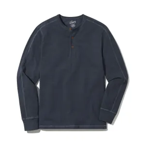 New Cooper Garment Dyed Henley - Ombre Blue