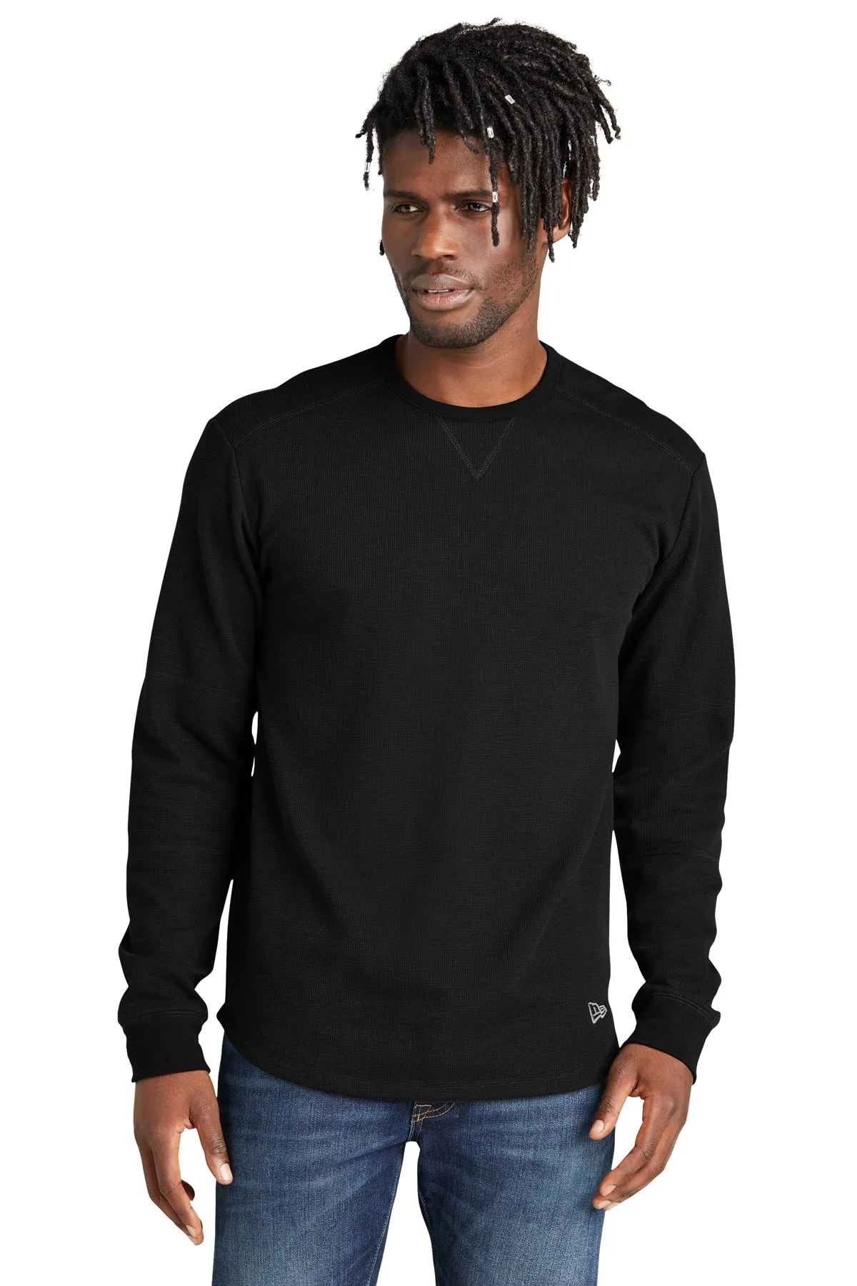 New Era Thermal Long Sleeve Custom T Shirts, Black