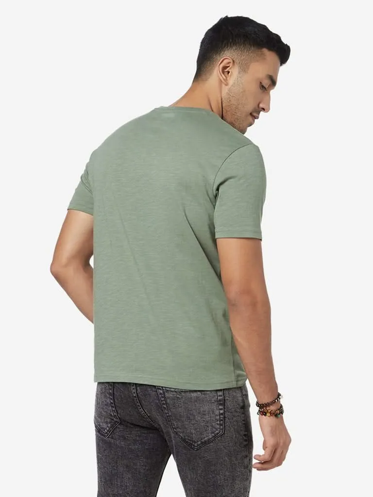 Nuon Light Olive Slim-Fit Cotton T-Shirt