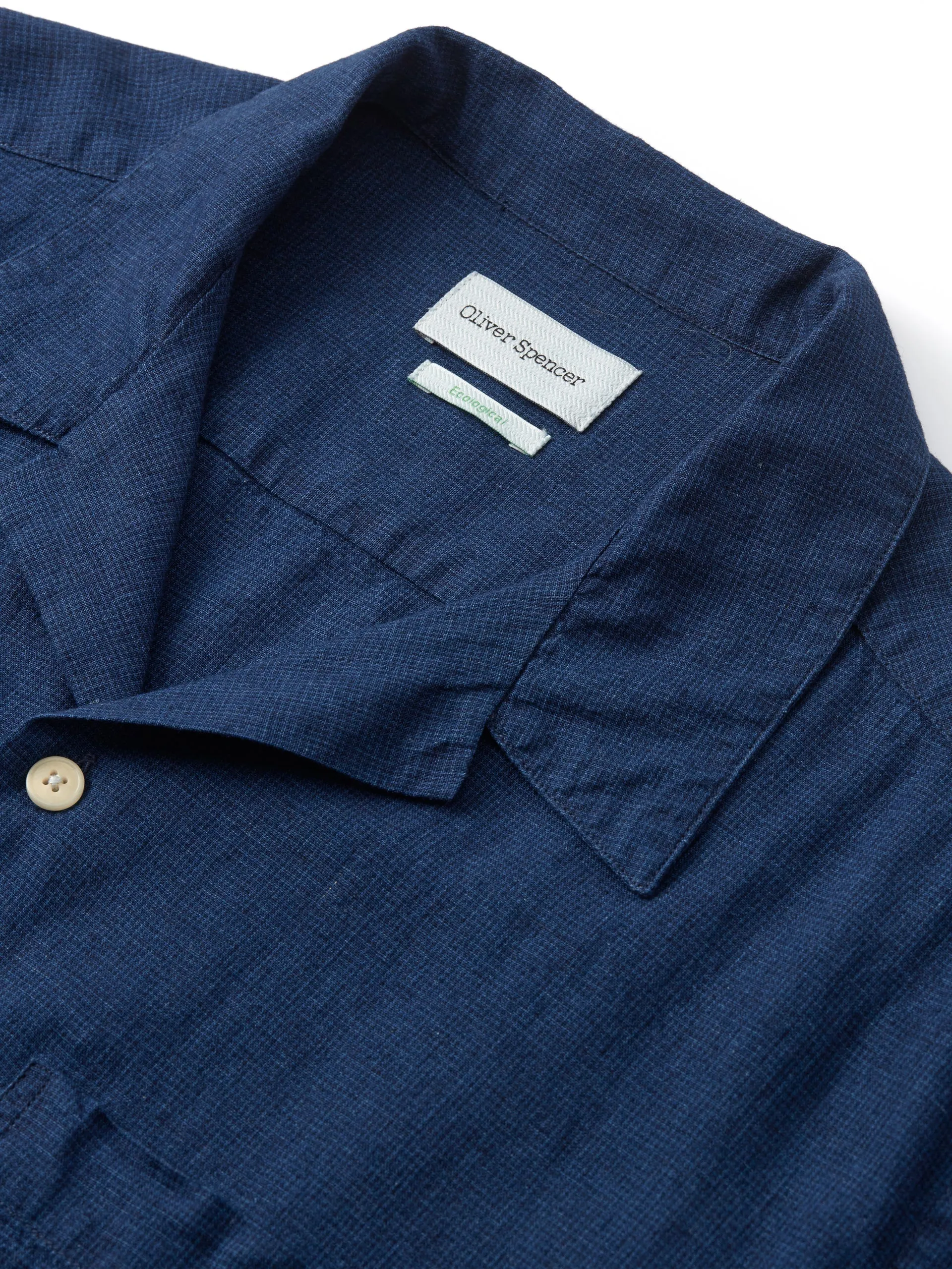 Oliver Spencer Havana Short sleeve Shirt Lawes Navy