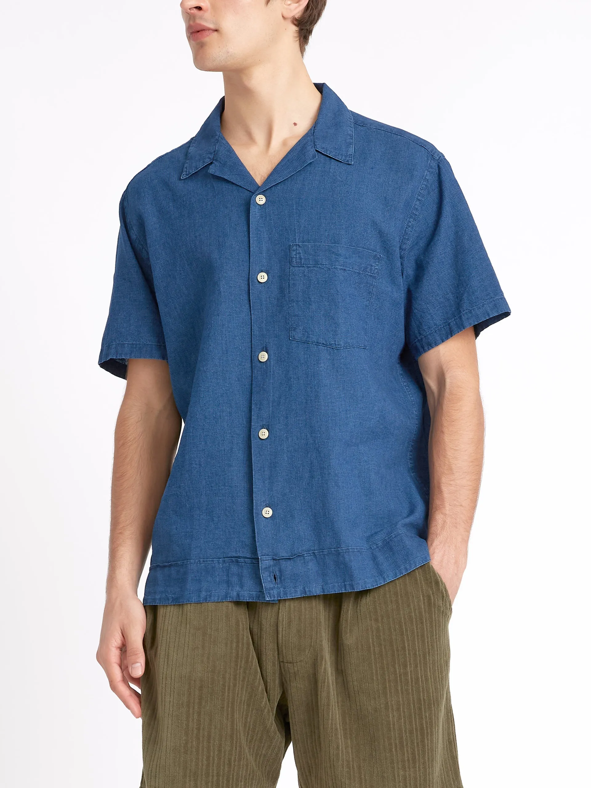 Oliver Spencer Havana Short sleeve Shirt Lawes Navy