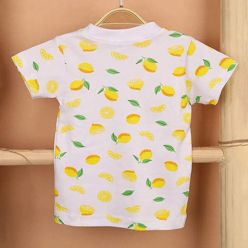 Organic Cotton Co-Ord Set For Kids | T-Shirt & Shorts | Yellow