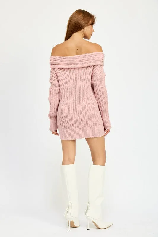 OVERSIZED OFF SHOULDER SWEATER