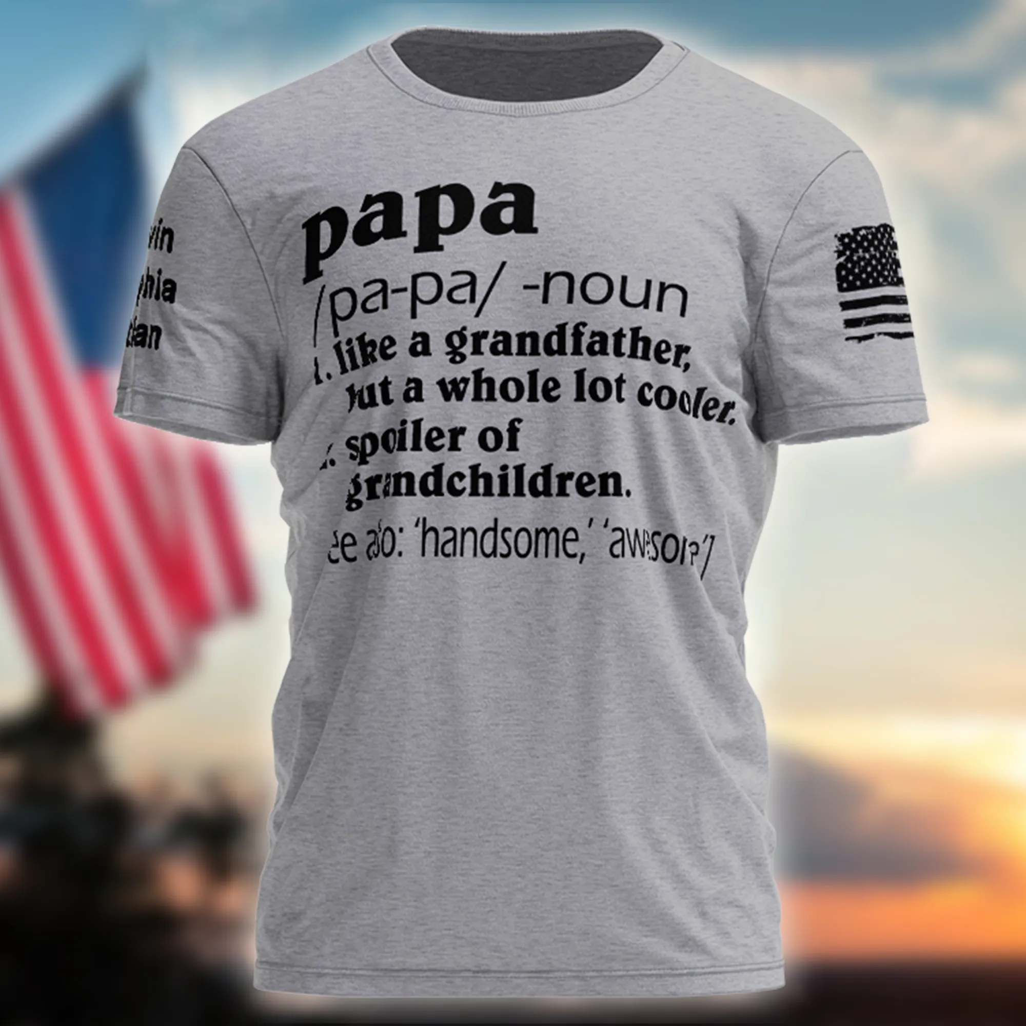 Papa Noun Like a Grandfather and Kids, Personalized Papa Shirt, Papa Define Shirt