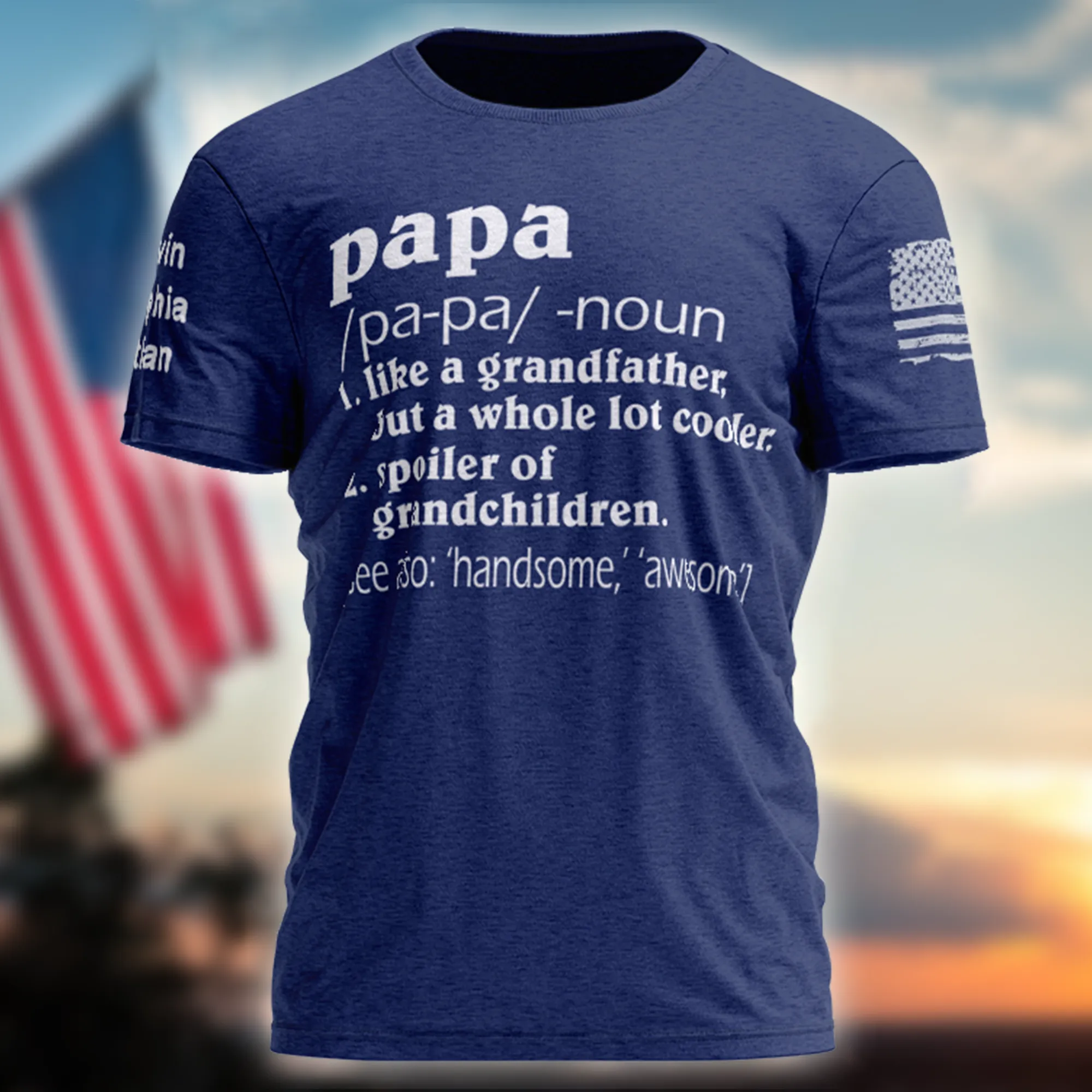 Papa Noun Like a Grandfather and Kids, Personalized Papa Shirt, Papa Define Shirt