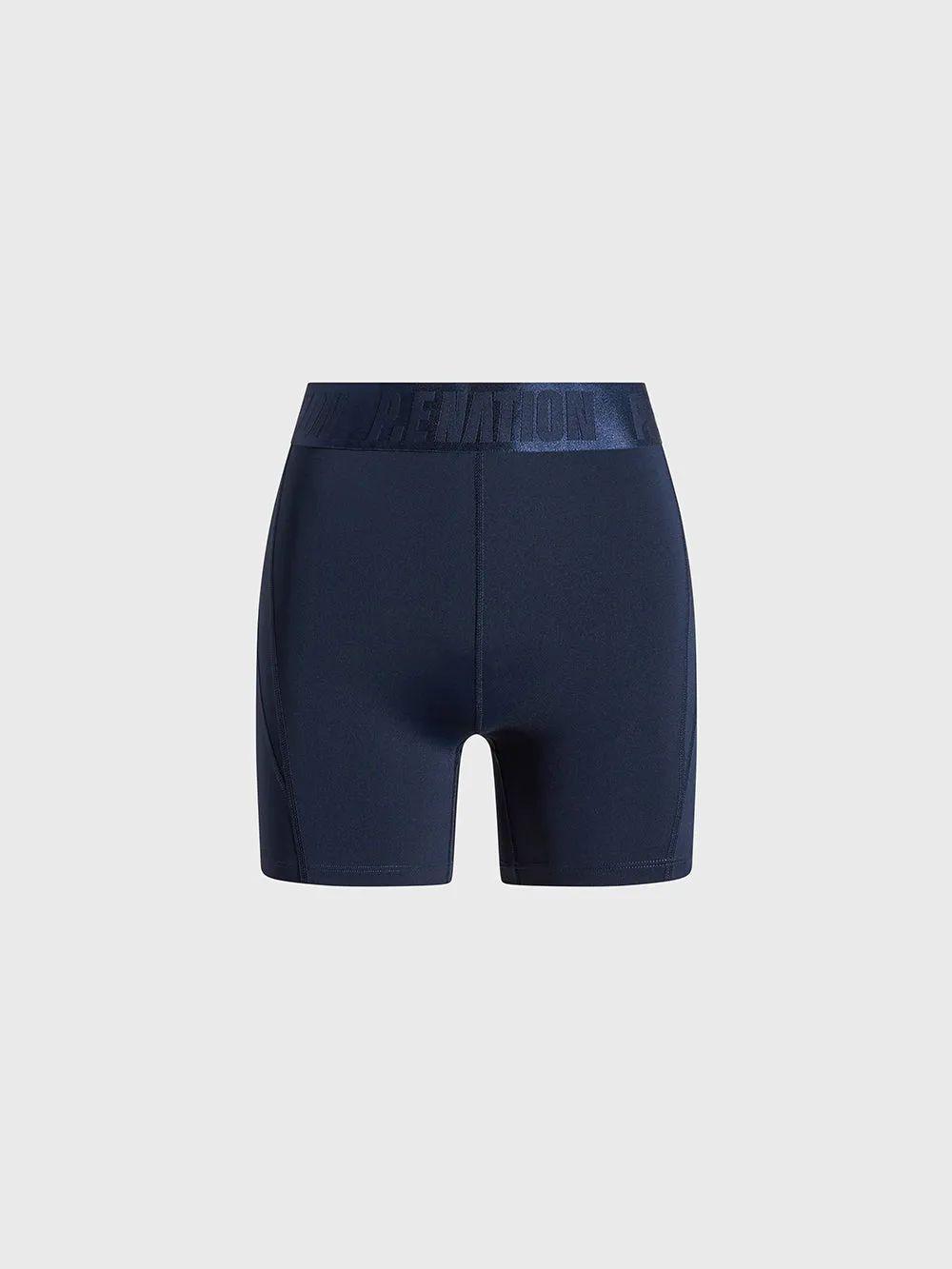 PE NATION X BARRY'S DARK NAVY BIKER SHORT